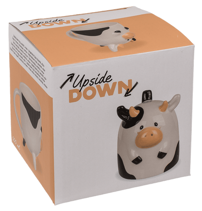 Upside Down Mug, Cow, ca. 12 x 14 cm, dolomite