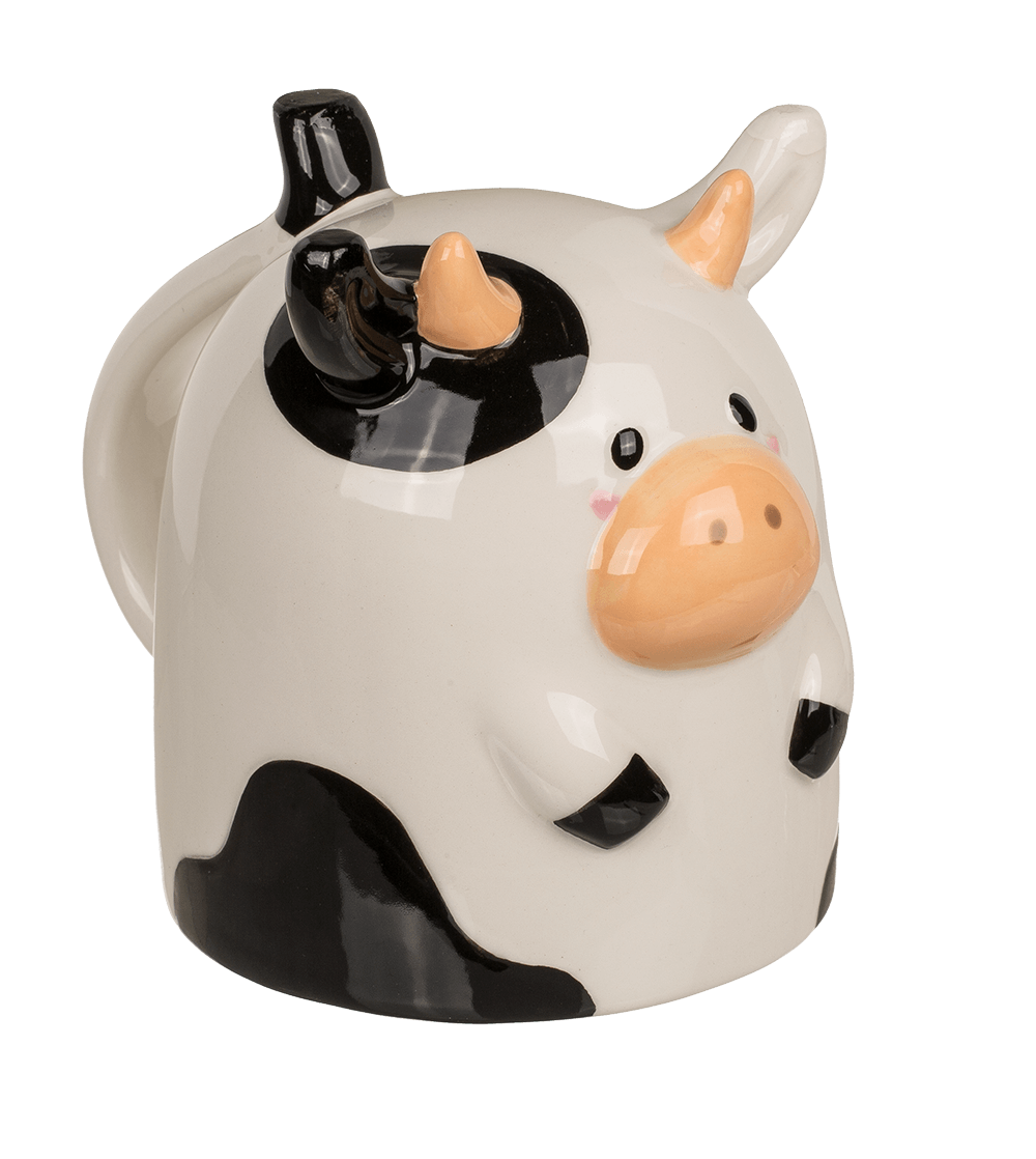 Upside Down Mug, Cow, ca. 12 x 14 cm, dolomite