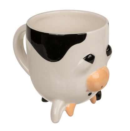 Upside Down Mug, Cow, ca. 12 x 14 cm, dolomite