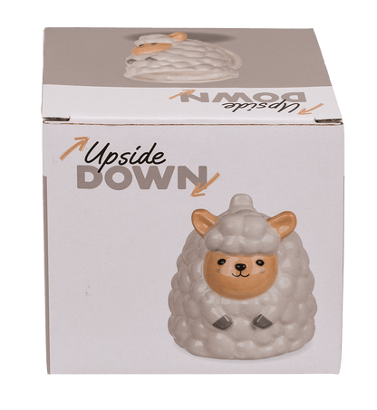 Upside Down Mug, Sheep, ca. 12 x 14 cm, dolomite