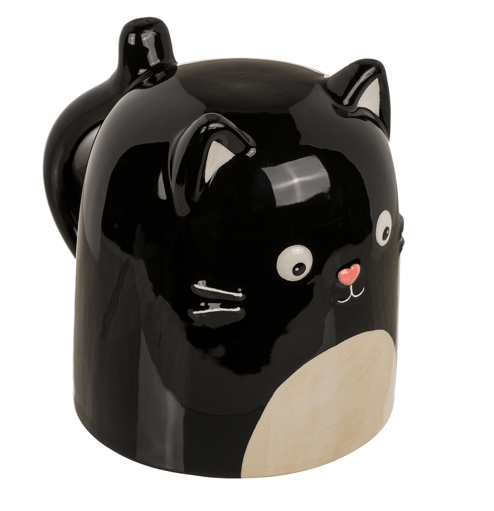 Upside Down Mug, Cat, ca. 12 x 14 cm, dolomite,