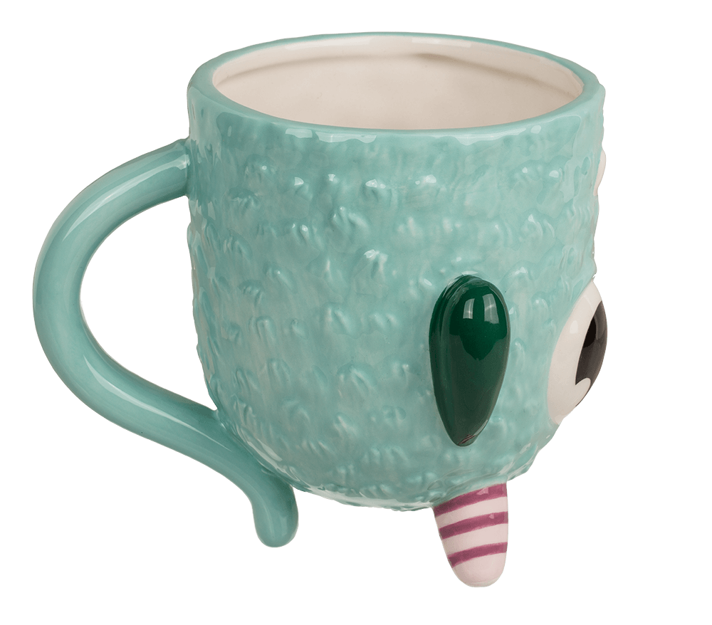 Upside Down Mug, Monster, blue, ca. 12 x 14 cm,