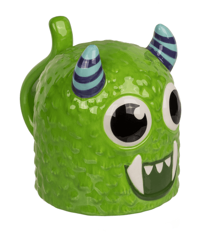 Upside Down Mug, Monster, green, ca. 12 x 14 cm,