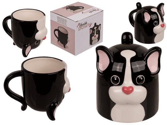 Upside Down Mug, Dog, ca. 12 x 14 cm, dolomite