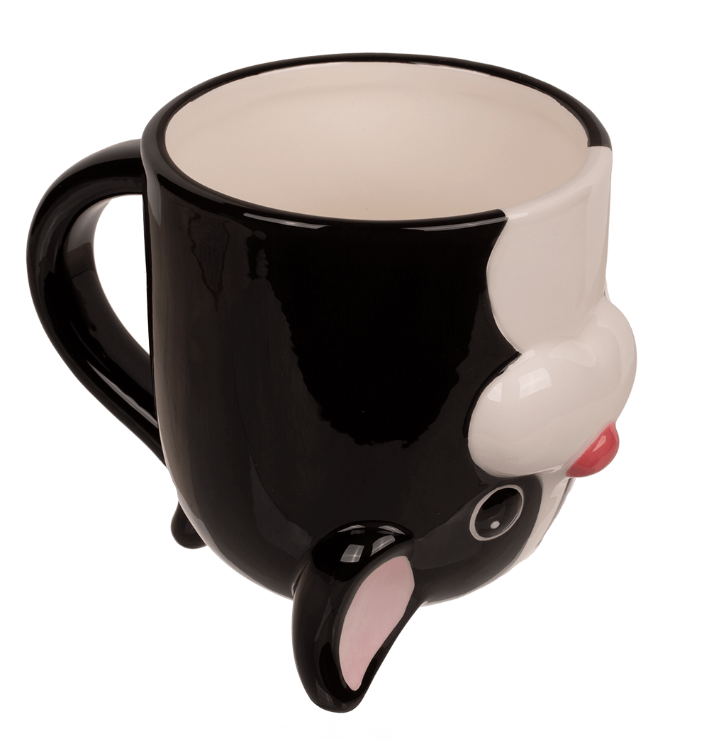 Upside Down Mug, Dog, ca. 12 x 14 cm, dolomite