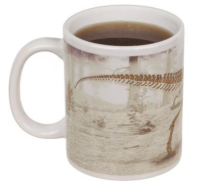Stoneware mug,T-Rex, with thermal effect,