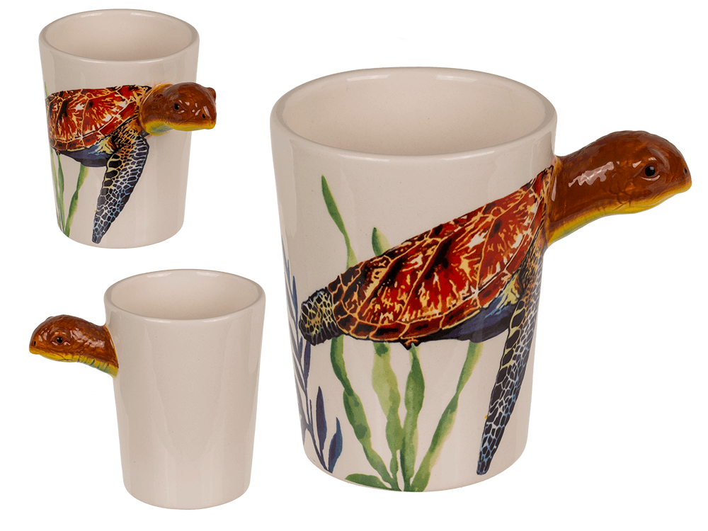 Stoneware mug,Turtle,11 x 8,5 cm,300 ml,