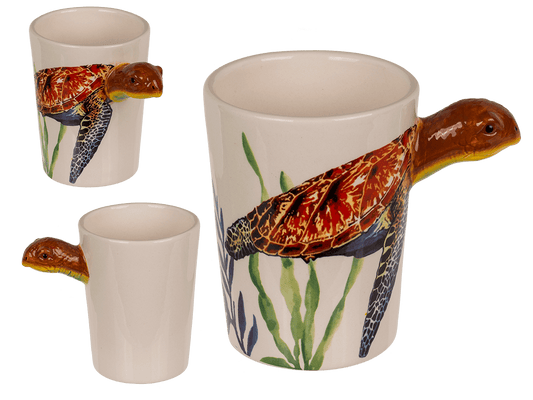 Stoneware mug,Turtle,11 x 8,5 cm,300 ml,