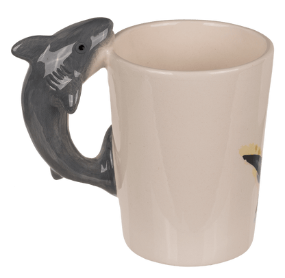 Stoneware mug,Shark,11 x 8,5 cm, 300 ml,