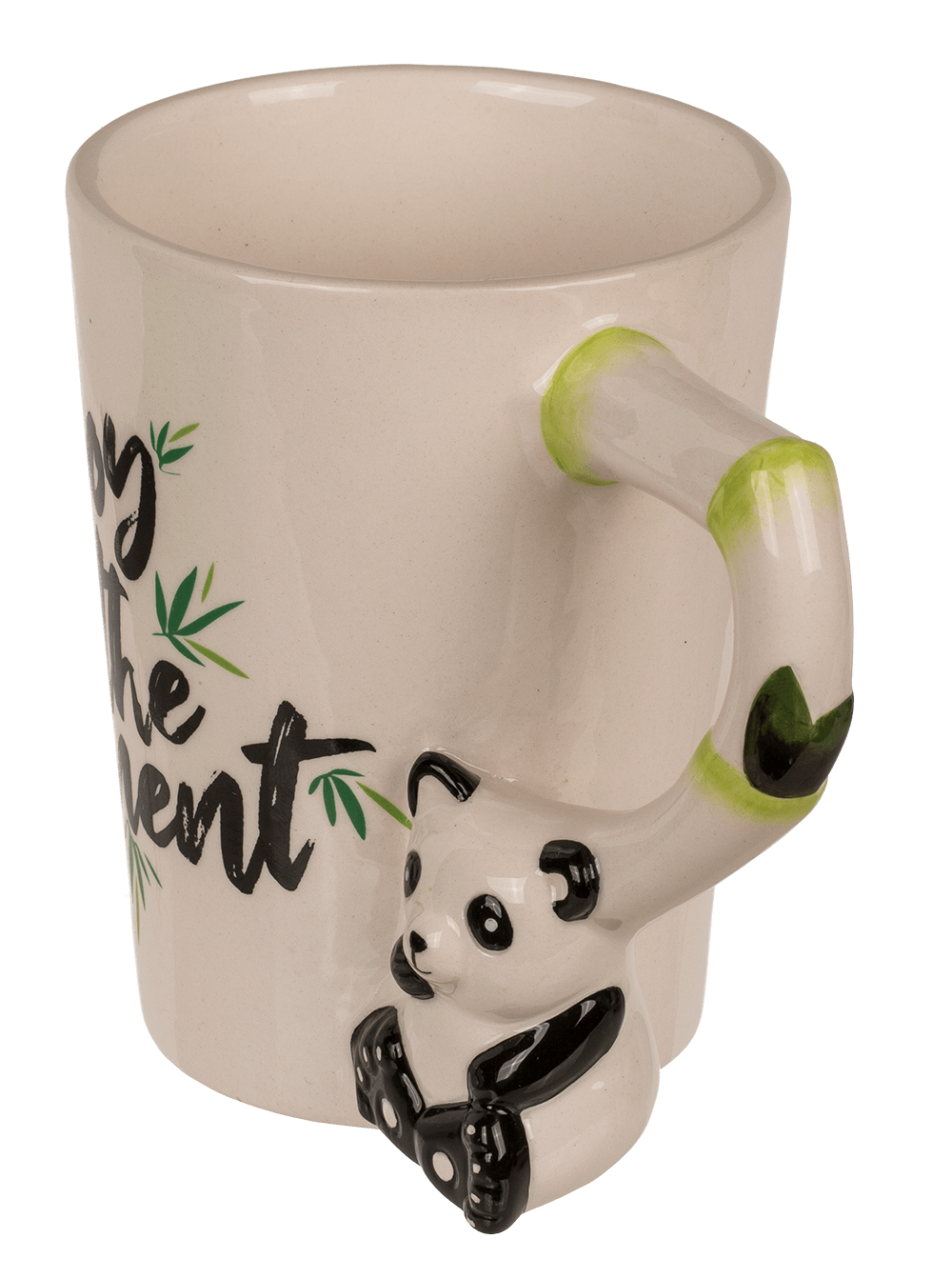 Stoneware mug, Panda -  Enjoy the moment,