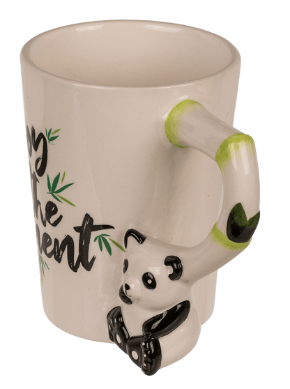 Stoneware mug, Panda -  Enjoy the moment,