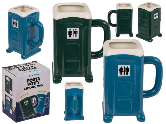 Mug, Porta Potty, 13 x 10 cm, dolomite,
