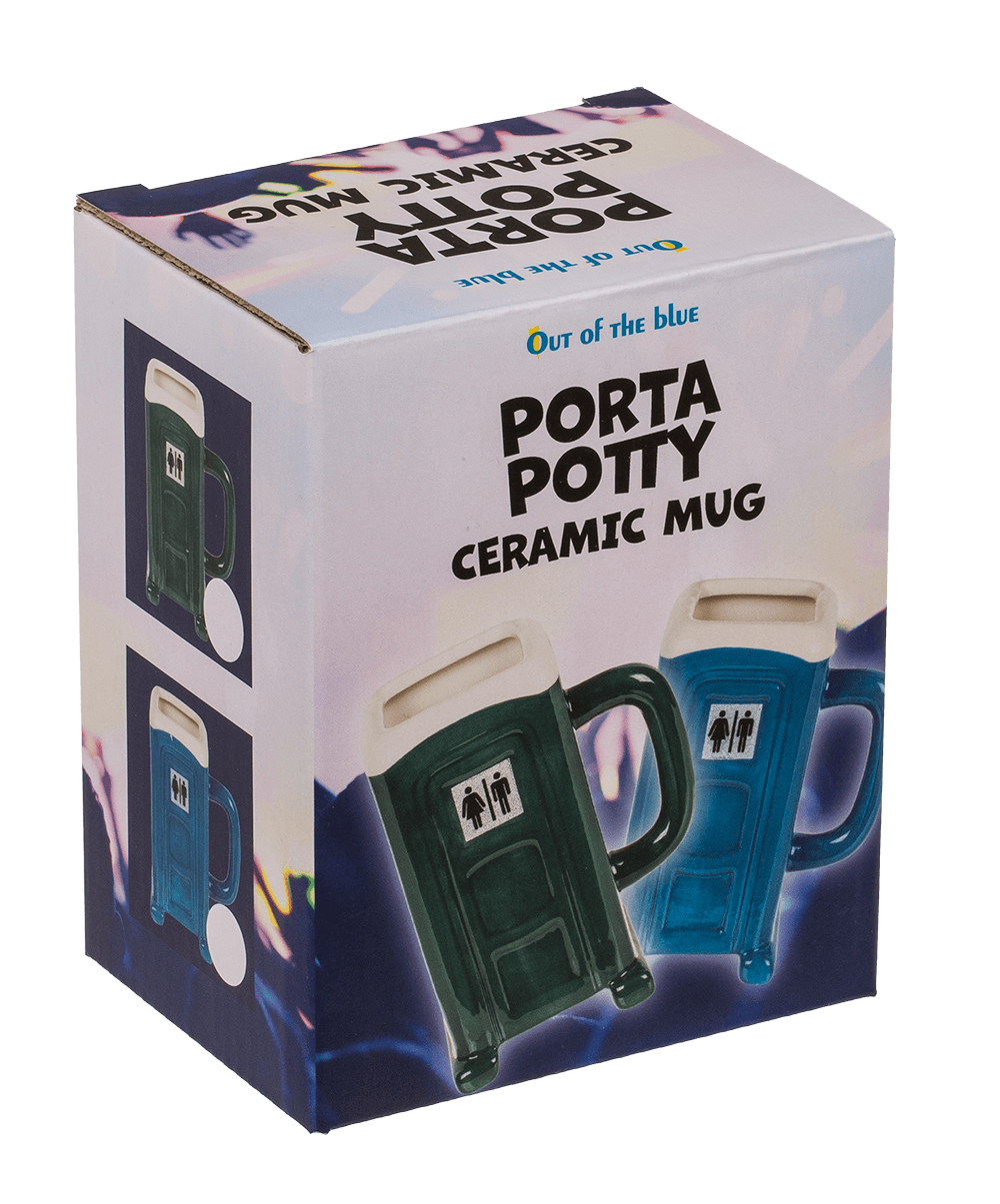 Mug, Porta Potty, 13 x 10 cm, dolomite,