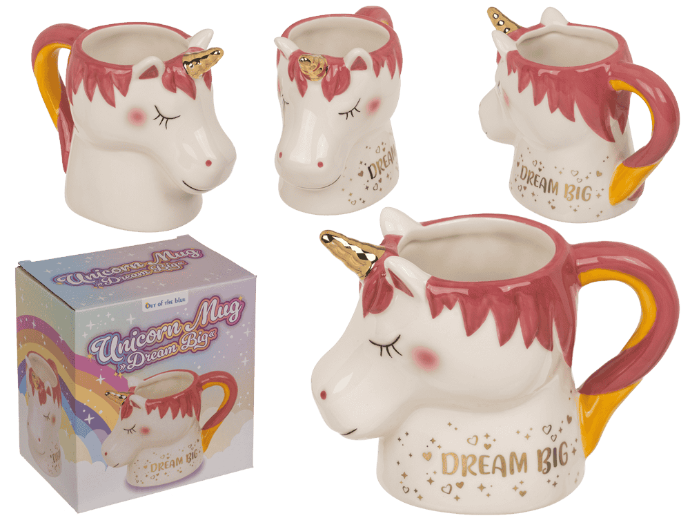 Mug, Unicorn, Dream Big, 15 x 11 cm.,