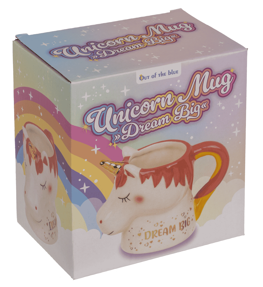Mug, Unicorn, Dream Big, 15 x 11 cm.,