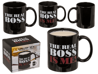 Mug, The Real Boss, Stoneware,