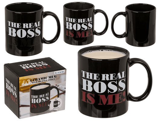 Mug, The Real Boss, Stoneware,