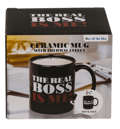 Mug, The Real Boss, Stoneware,