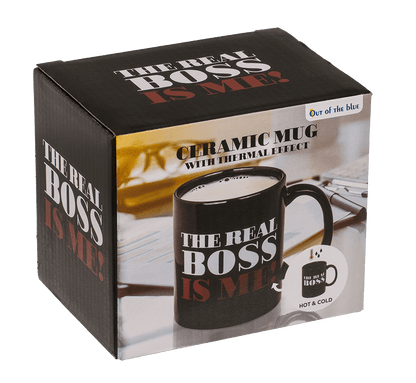 Mug, The Real Boss, Stoneware,
