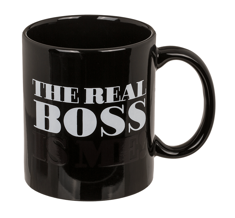 Mug, The Real Boss, Stoneware,