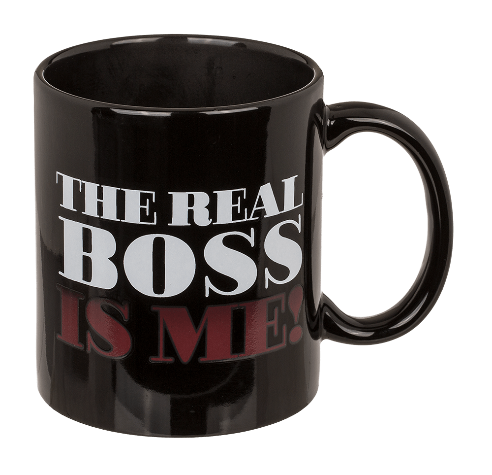 Mug, The Real Boss, Stoneware,