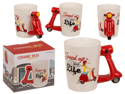 Mug, Scooter, Stoneware,