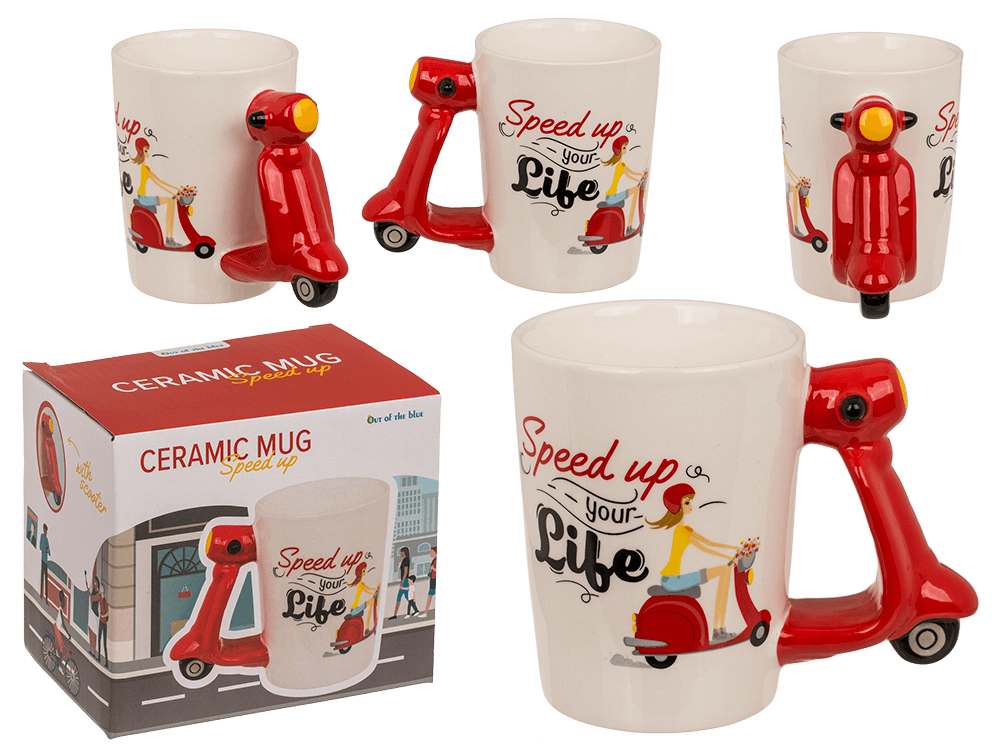 Mug, Scooter, Stoneware,