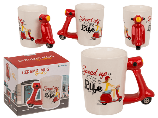 Mug, Scooter, Stoneware,