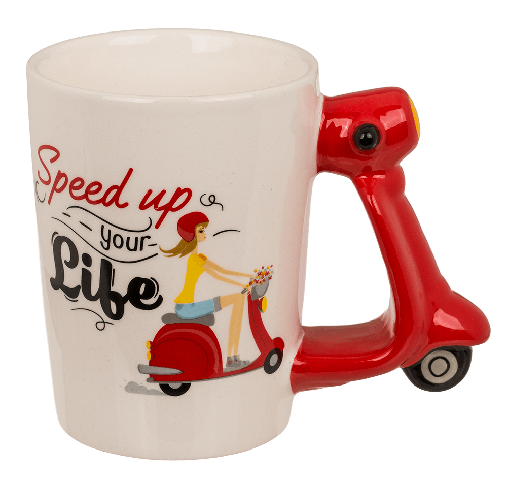 Mug, Scooter, Stoneware,