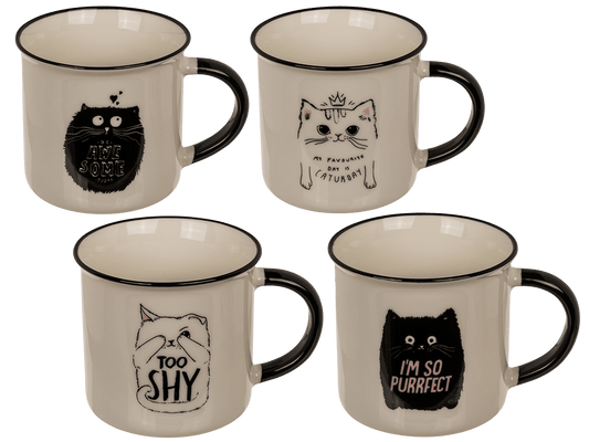 New Bone China Mug, Funny Kitten,