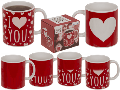 Mug, I love you, with thermal effect, 9.5 x 8 cm