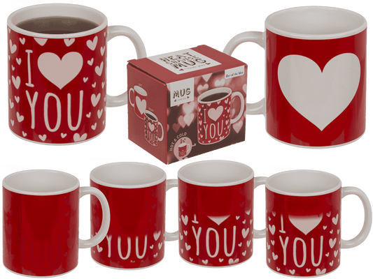 Mug, I love you, with thermal effect, 9.5 x 8 cm