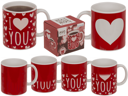 Mug, I love you, with thermal effect, 9.5 x 8 cm
