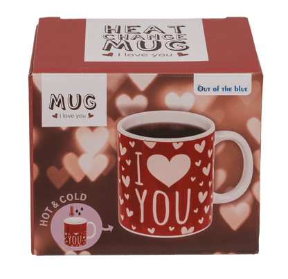 Mug, I love you, with thermal effect, 9.5 x 8 cm