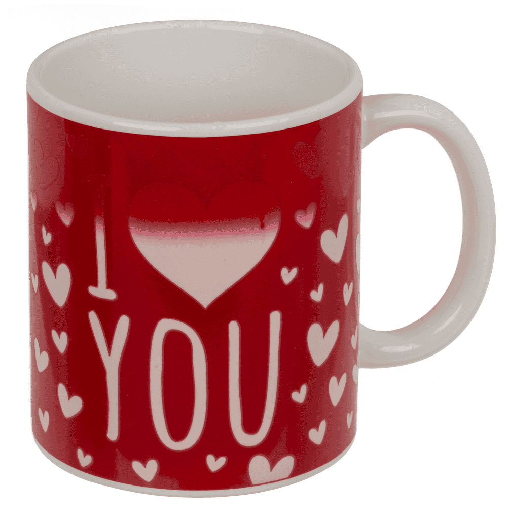 Mug, I love you, with thermal effect, 9.5 x 8 cm