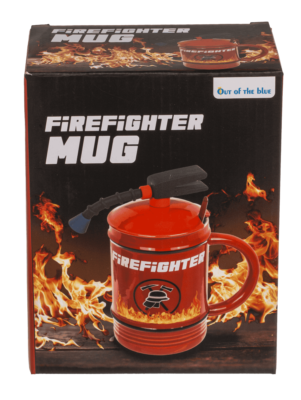 Mug, Fire Fighter, Ceramic, with lid and spoon,