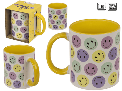 Mug, Be Happy, stoneware,