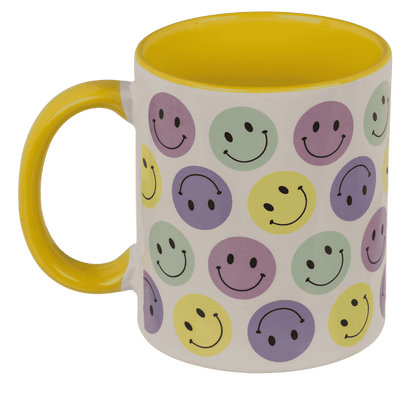 Mug, Be Happy, stoneware,