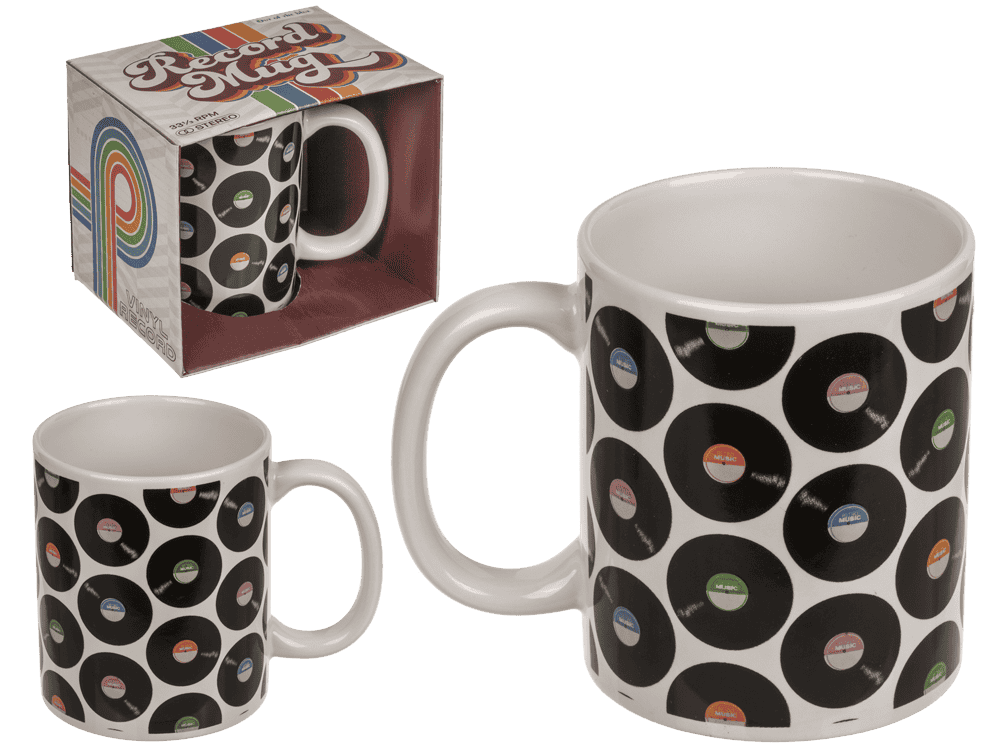 Mug, Vinyl Records, stoneware, 8 x 10 cm,