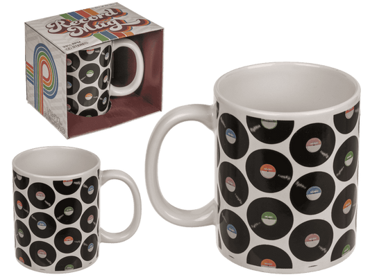 Mug, Vinyl Records, stoneware, 8 x 10 cm,
