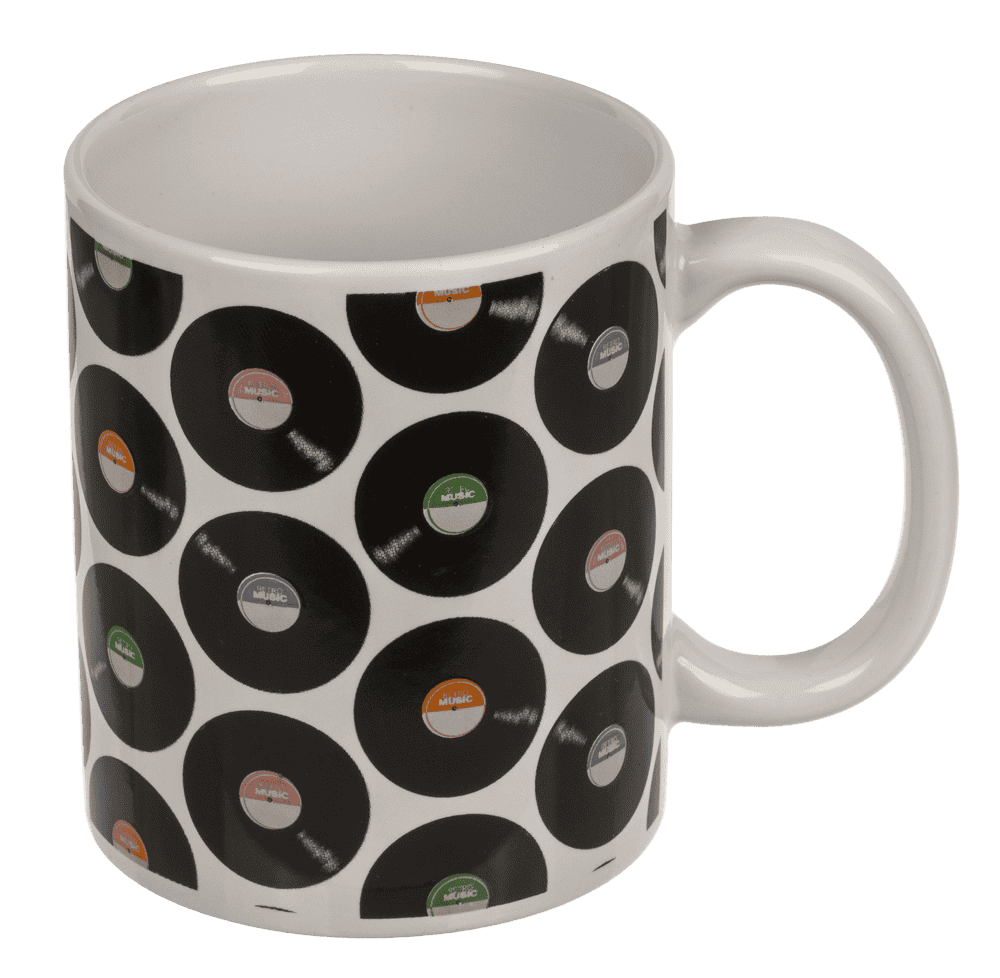 Mug, Vinyl Records, stoneware, 8 x 10 cm,