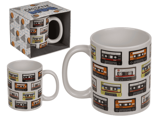 Mug, Cassettes,  stoneware, 8 x 10 cm,