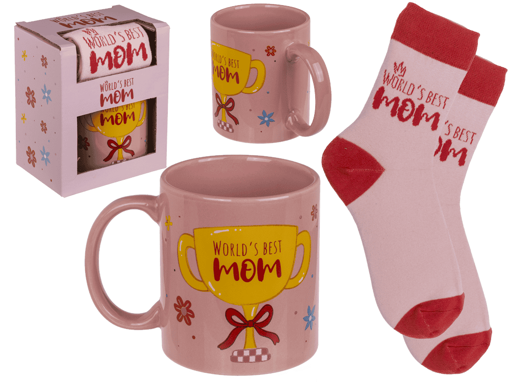 Gift set, World's Best Mom, Mug and socks,