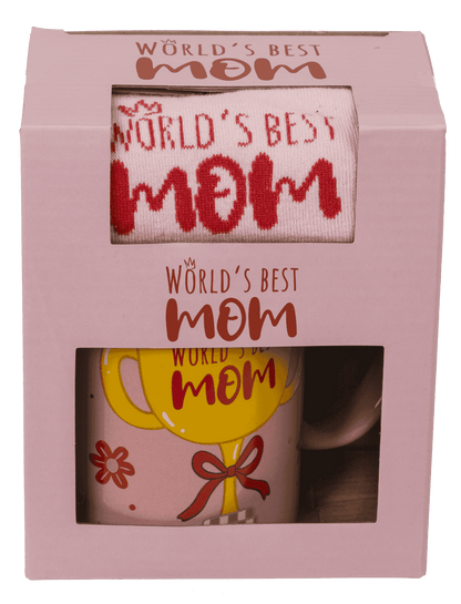 Gift set, World's Best Mom, Mug and socks,