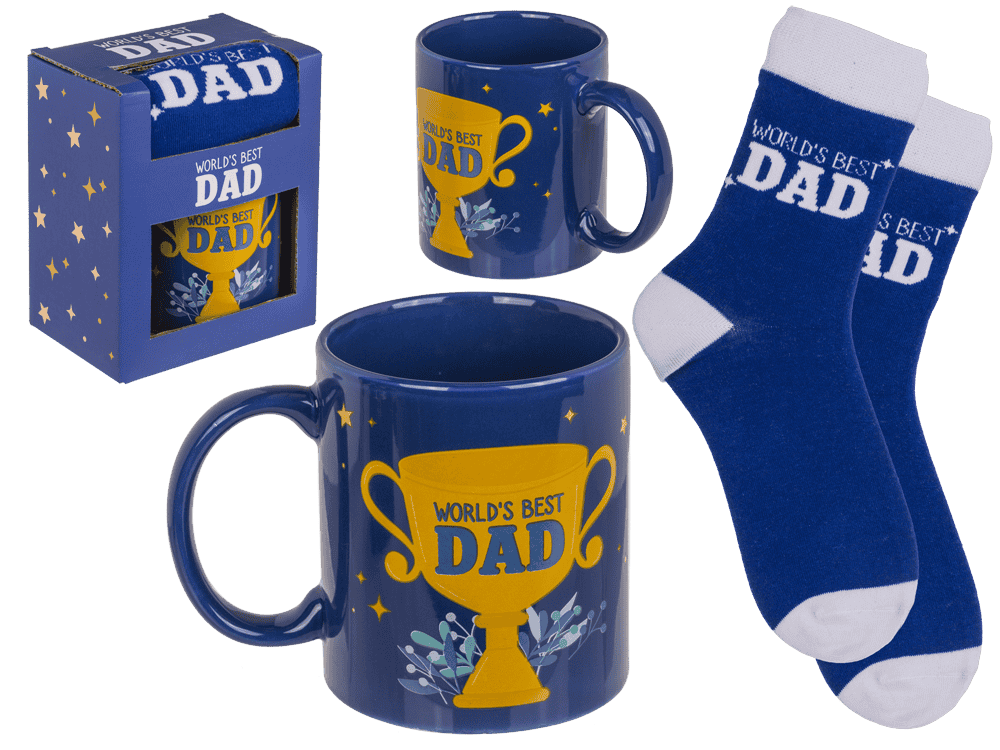 Gift set, World's Best Dad, Mug and socks,