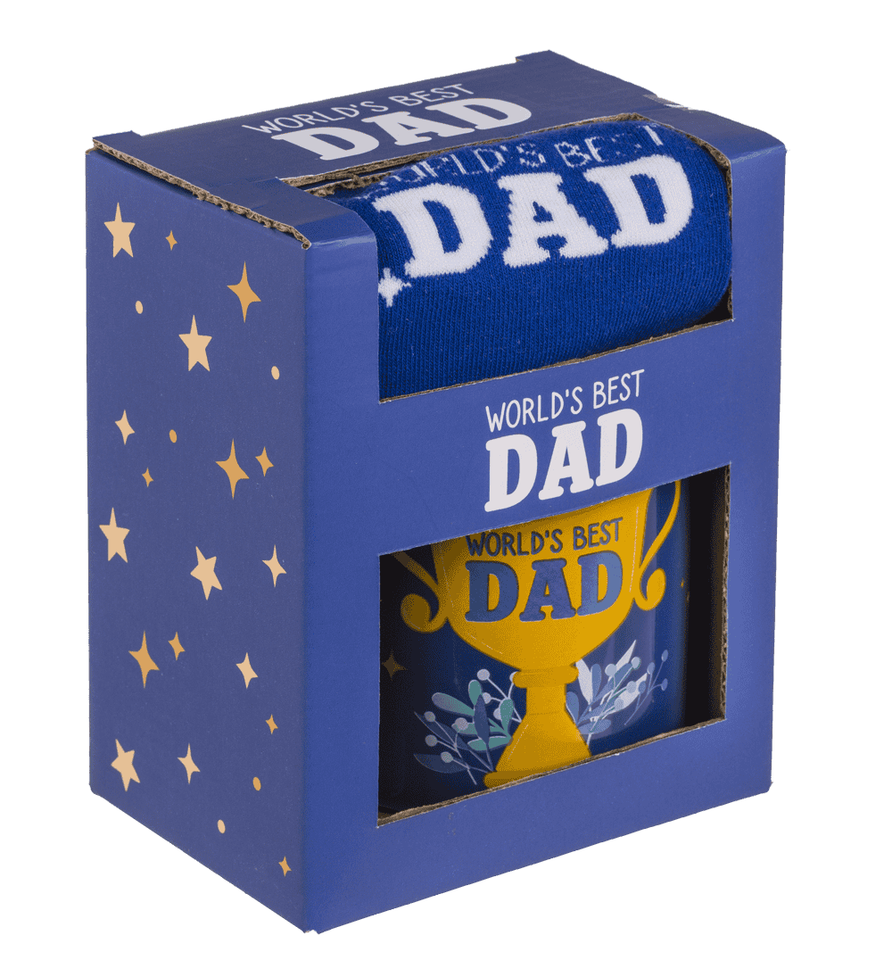 Gift set, World's Best Dad, Mug and socks,