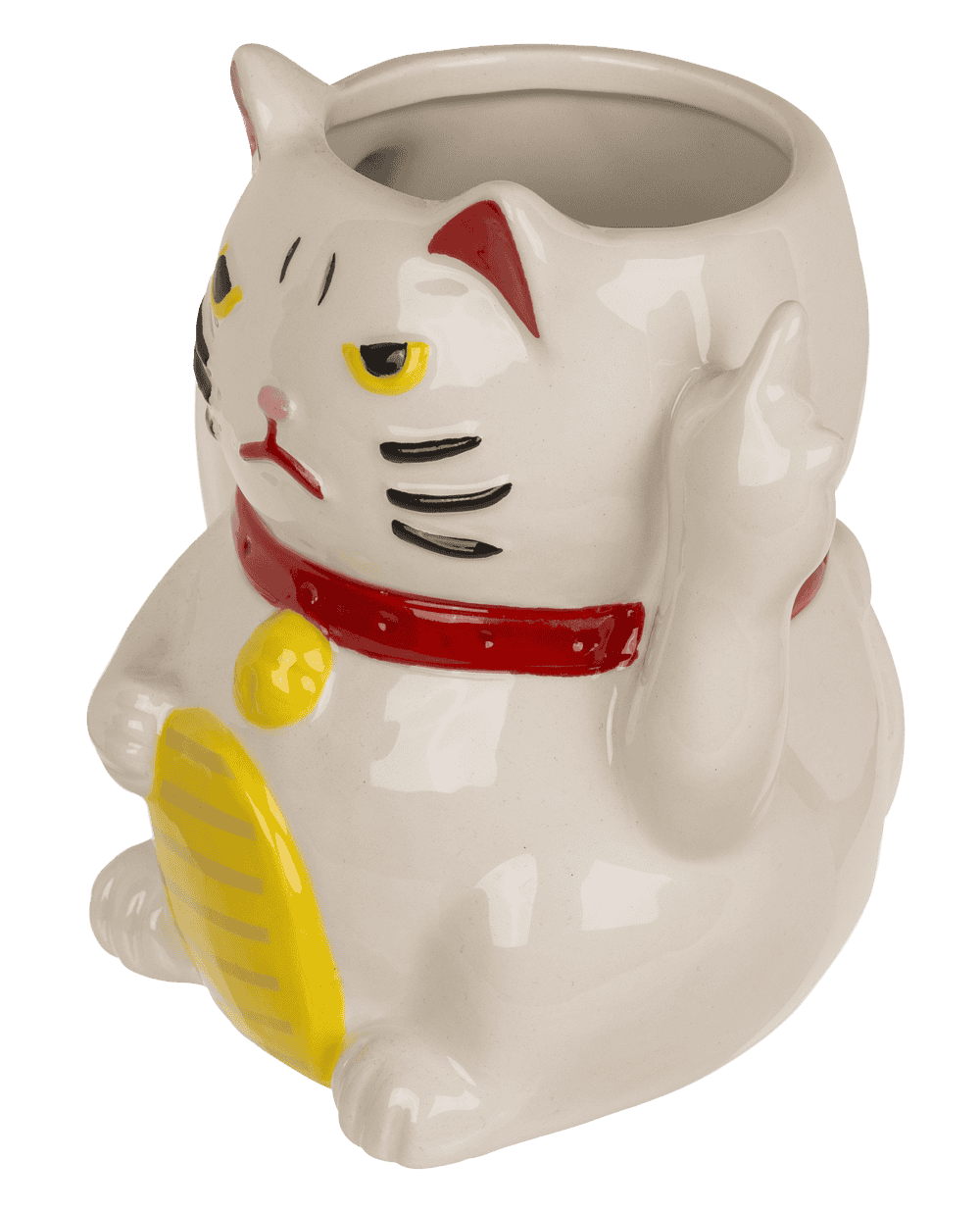 Becher, Angry Cat, aus Dolomite,12 x10 cm,