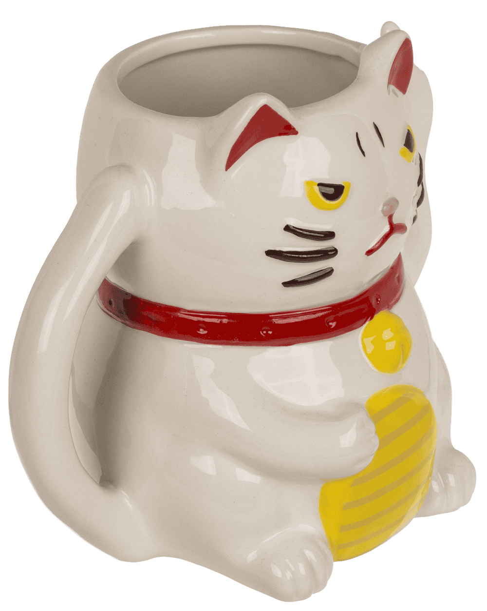 Becher, Angry Cat, aus Dolomite,12 x10 cm,