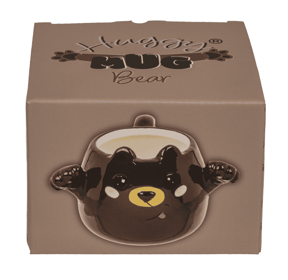 Mug, Huggy Mug, Bear, dolomite, 15 x 10 cm,