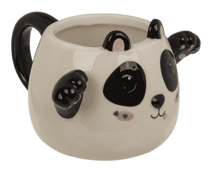 Mug, Huggy Mug, Panda, dolomite, 15 x 10 cm,